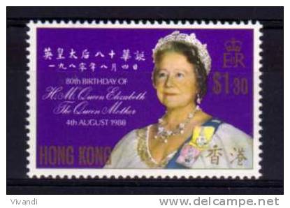 Hong Kong - 1980 - Queen Mother 80th Birthday - MNH - Nuevos