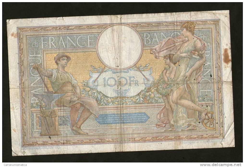 FRANCE - BANQUE De FRANCE - 100 FRANCS (FF. 8 - 10 - 1931) LUC OLIVER MERSON - 100 F 1908-1939 ''Luc Olivier Merson''