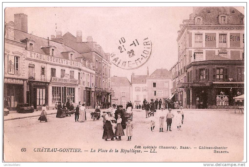 Cartes Postales Diverses/CHATEAU-GONTIER/Mayenne/Bazar Chasserray/1922      CPDIV4 - A Identifier