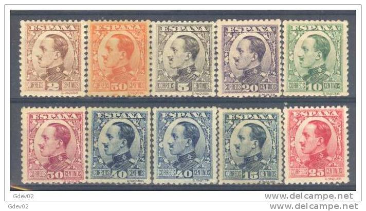 ES490-L1618.España,Spain  Espagne.Rey ALFONSO XIII .VAQUER 1930-1931 .(.Ed 490/8**+A**)sin Charnela LUJO - Unused Stamps