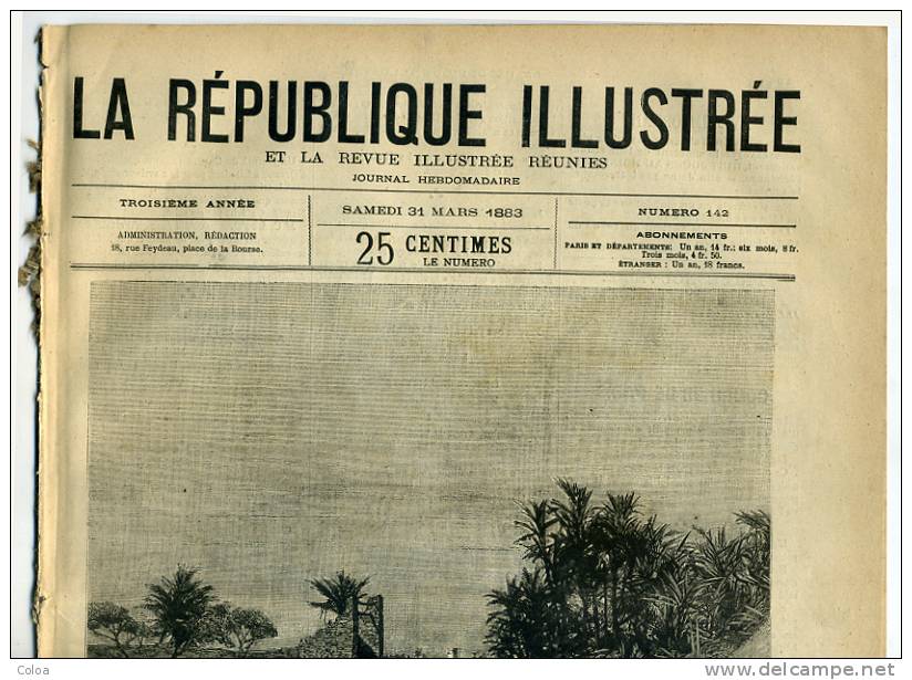 La Mer Intérieure De Tunisie Le Menzel Gabès  1883 - Riviste - Ante 1900