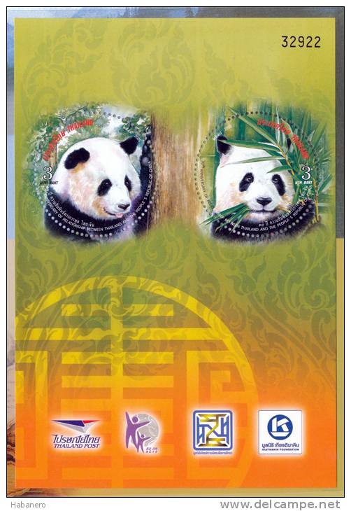 THAILAND - 2005 - Mi 2382-2383 + BL. 189 - PANDA - SPECIAL OFFER 53% OFF - Thailand