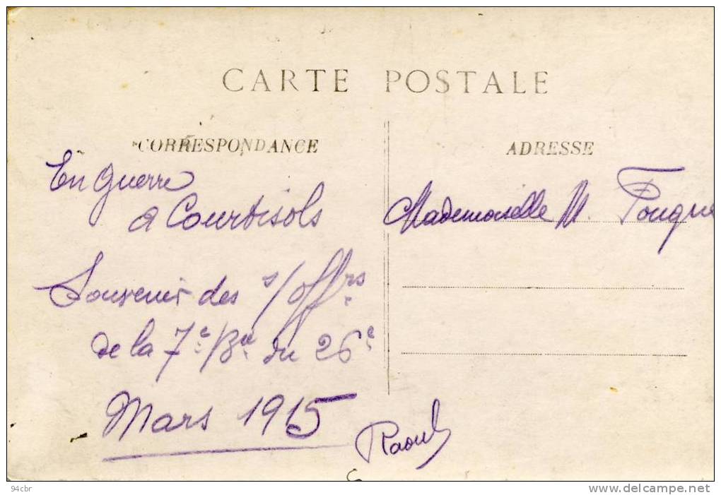 CPA (51)  COURTISOLS (carte Photo) - Courtisols