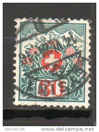 SUISSE (Taxe) 30c Vert Bleu Rouge 1910 N°49 - Postage Due