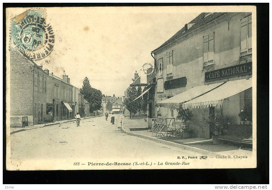 Saône Et Loire Pierre De Bresse 882 La Grande Rue 1906 BF Chapuis - Other & Unclassified