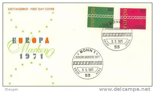 GERMANY  1971  EUROPA CEPT FDC - 1971