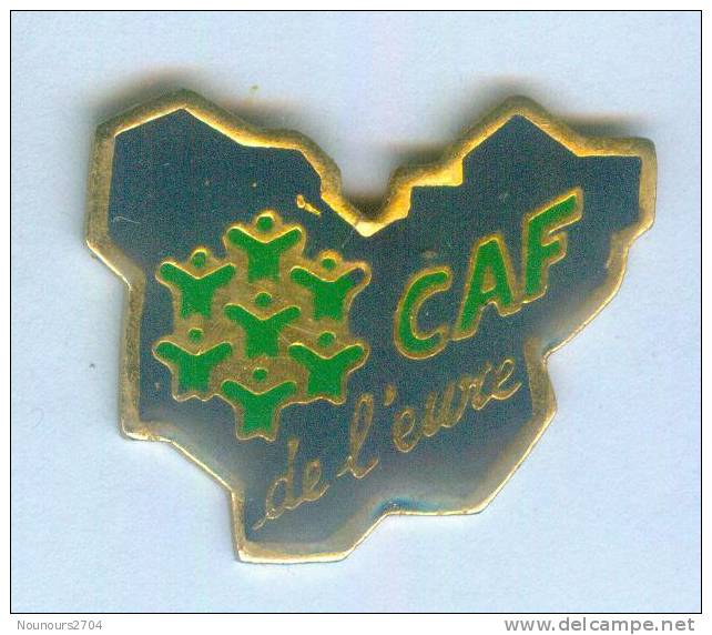Pin's  CAF De L'Eure (27) - Logo - Carte Du Département - B574 - Administrations