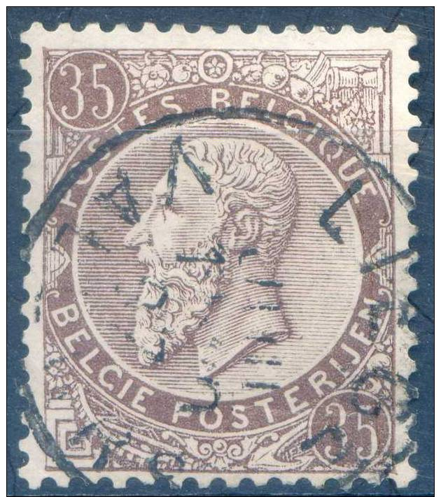 Y & T  :  N°  49   (o)....brun Foncé. - 1884-1891 Léopold II