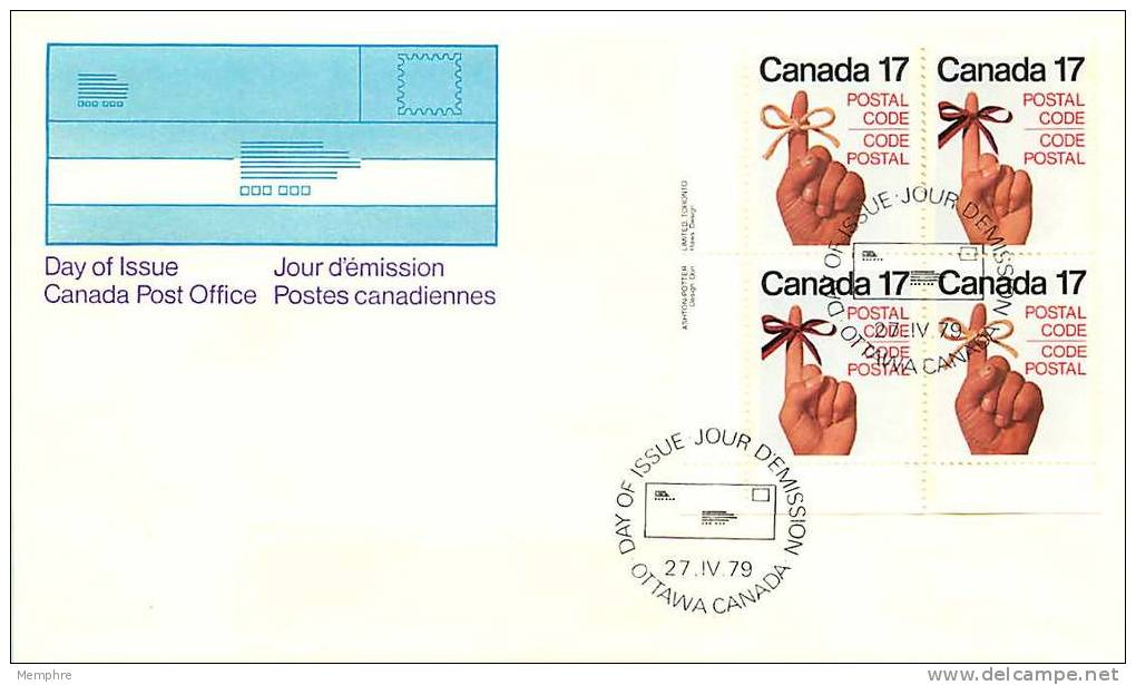 1979   Postal Code Implementation Sc 814-5   Plate Block Of 4 - 1971-1980