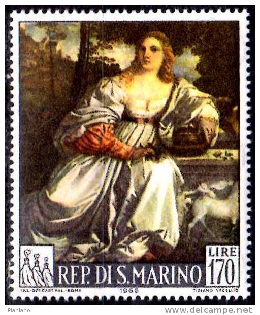 PIA - SMA - 1966 :  Dipinti Di Tiziano  - (SAS 717-20) - Unused Stamps