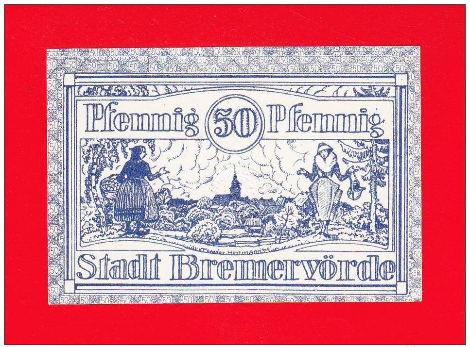 Bremervörde, Niedersachsen, Notgeld,  50 Pfennig - [11] Emissioni Locali