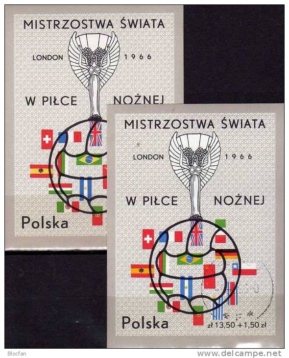 Fußball-WM London 1966 Polen Block 36 ** Plus O 8€ 16 Flaggen Championat Fogli Bf Sport Bloc Soccer Flag Sheet Of Polska - 1966 – England