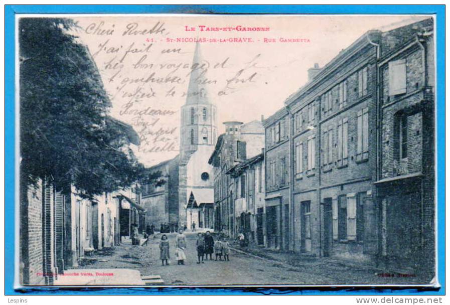 82 - SAINT NICOLAS De La GRAVE -- Rue Gambetta - Saint Nicolas De La Grave