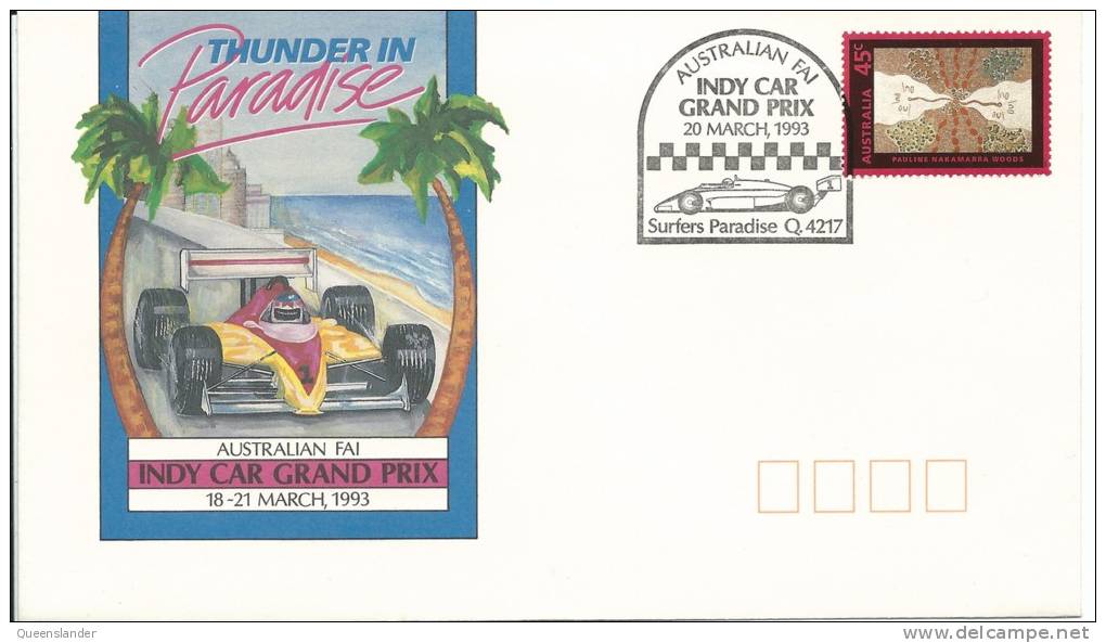 Australian FAI  Indy Car Grand Prix   Special Postmark  Surfers Paradise 20 March 1993 Q 4217 - Bolli E Annullamenti