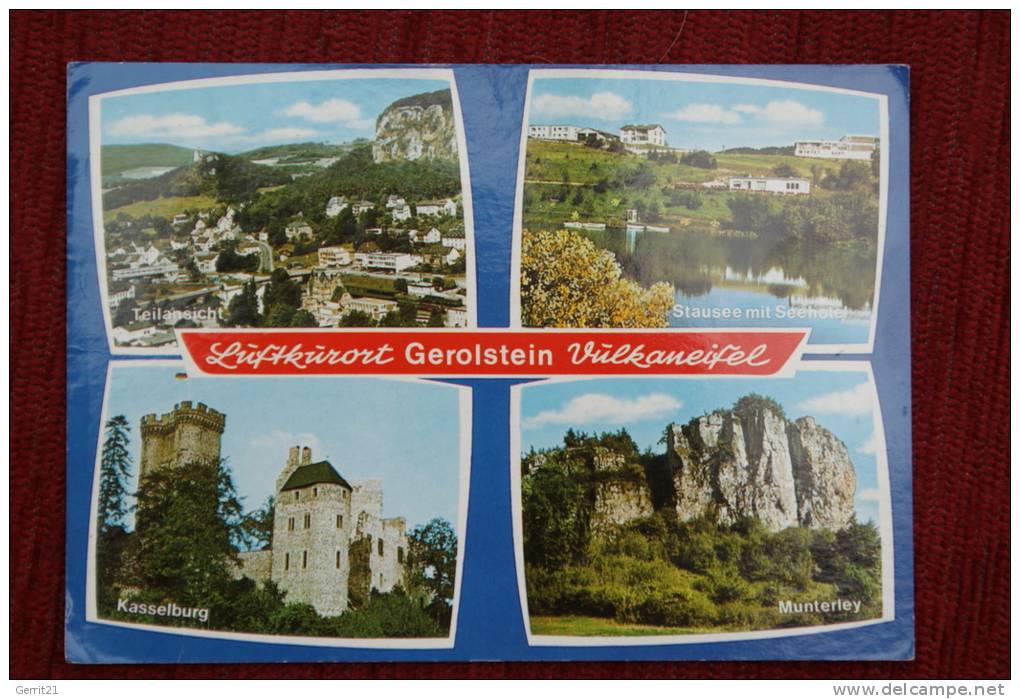 5530 GEROLSTEIN, Mehrbildkarte, Tesa -Reste Auf Rückseite - Gerolstein