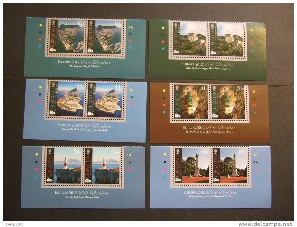 GIBRALTAR   2012   VISIT  EUROPE   COMPLETE SET (2X)    MNH**  (Q1-676) - 2012