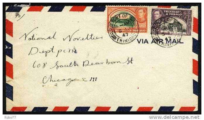 1947 Trinidad & Tobago Cover. Port Of Spain 5.AP.47. Trinidad.  (H26c014) - Trinidad & Tobago (...-1961)