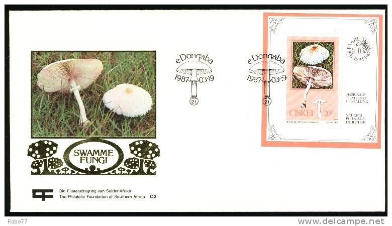 1987 Ciskei FDC Cover Mushrooms.Swamme Fungi. Edongaba 1987.03.19.  (H44c002) - Ciskei