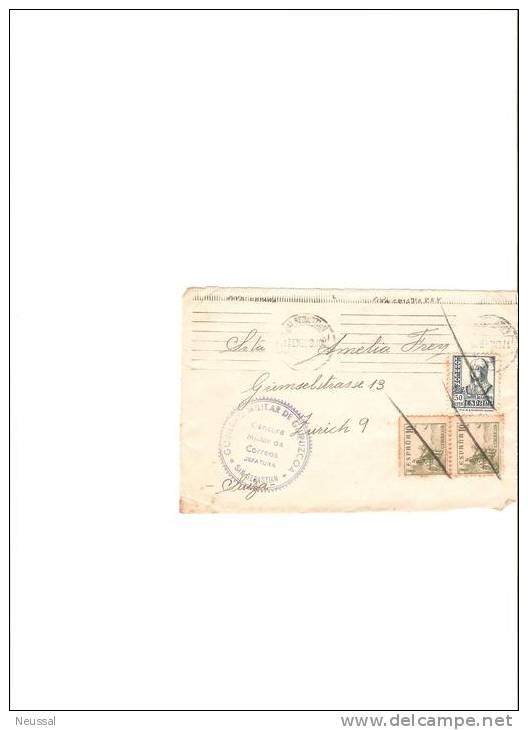 Frontal  Con Cuño Congreso Militar  Guipuzcoa - Cartas & Documentos