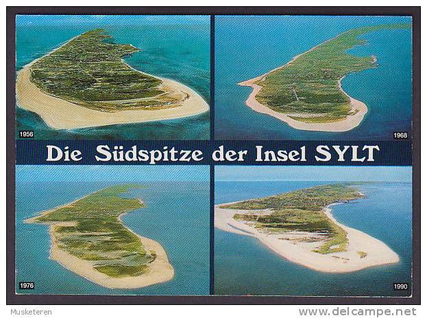 Germany PPC Schleswig-Holstein Die Südspitze Der Insel SYLT 1956, 1968, 1976, 1990 - Sylt