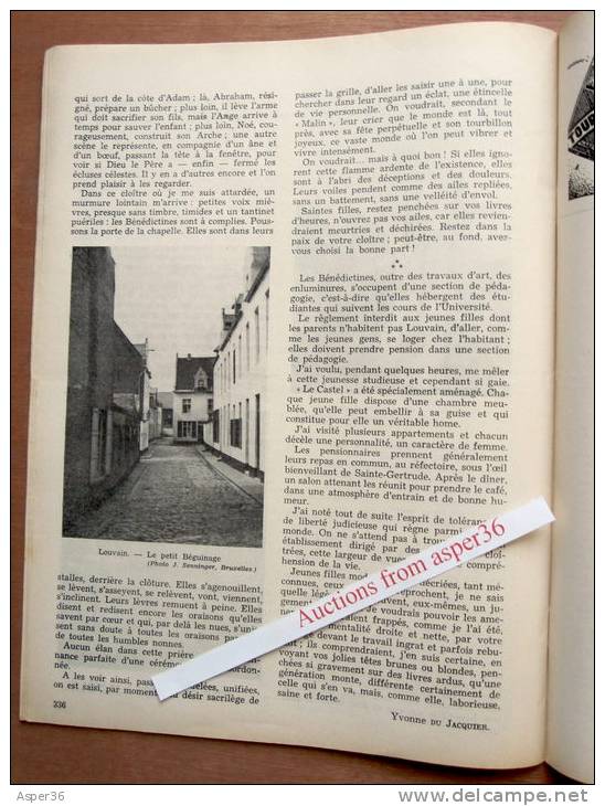 magazine avec articles "Arlon, abdij St-Gertrude Leuven" 1938