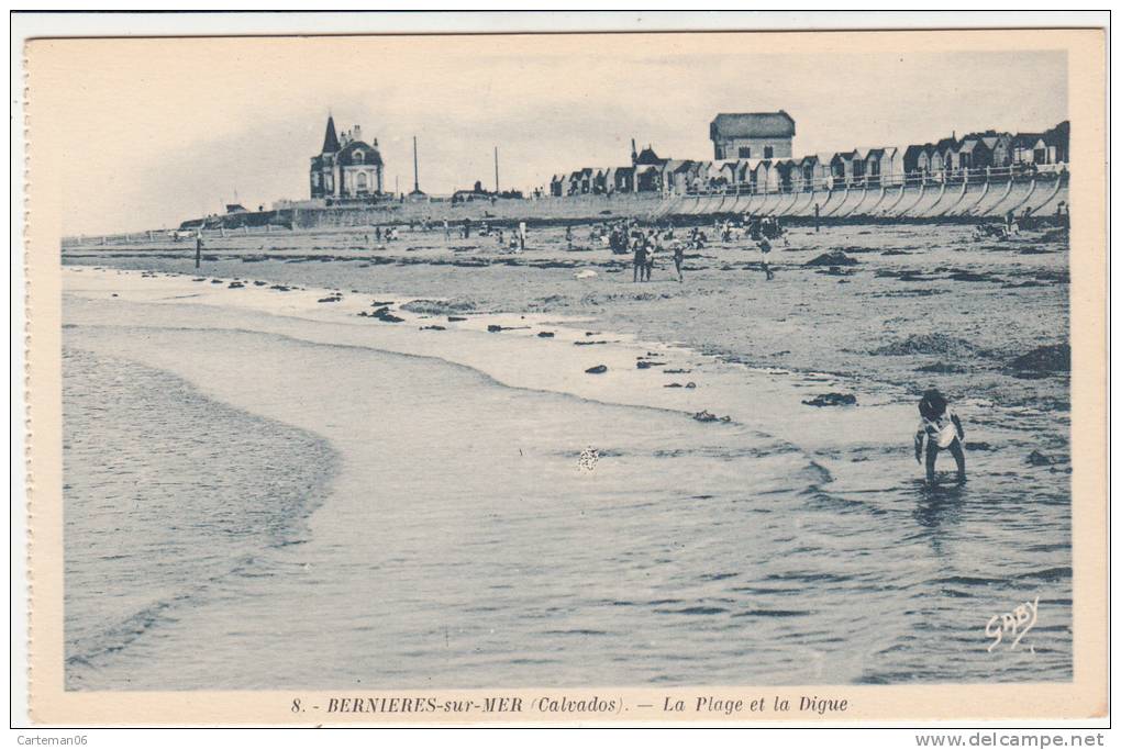 14 - Bernieres Sur Mer - La Plage Et La Digue - Editeur: Artaud N° 8 - Autres & Non Classés