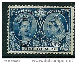 Canada 1897 Jubilee 5c Blue MM SG 128 - Unused Stamps