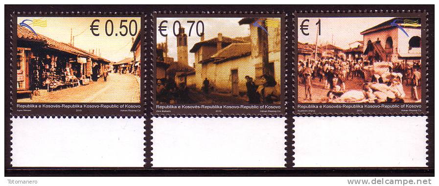 REPUBLIC OF KOSOVO 2010 "Old Bazaars" - Set Of 3v** - Kosovo