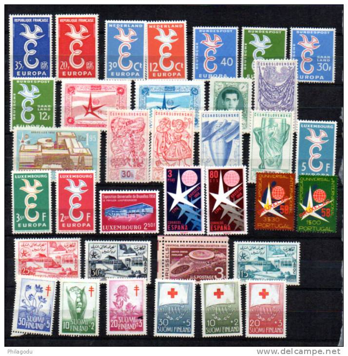 Tous Les Timbres Ont été Acheté à L’Exposition De Bruxelles - 1958 – Brussels (Belgium)