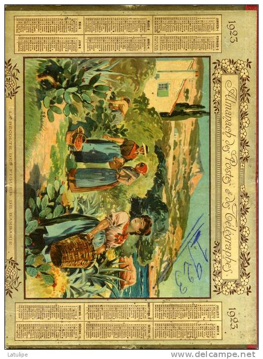 Calendrier De 1923 De L'Ain  01 - Grossformat : 1921-40