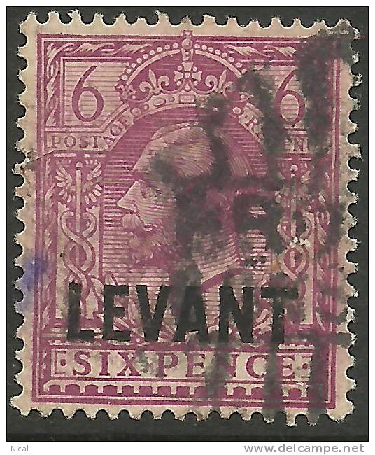 BR LEVANT 1921 6d KGV SG L22 U XI225 - Levant Britannique