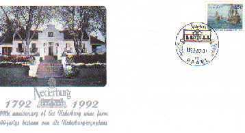 RSA 1992 Enveloppe Nederburg Wine Farm Mint # 1505 - Wines & Alcohols