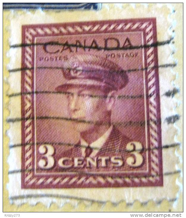 Canada 1942 War Effort King George VI 3c - Used - Usati