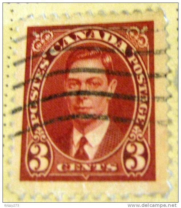 Canada 1937 King George VI 3c - Used - Used Stamps