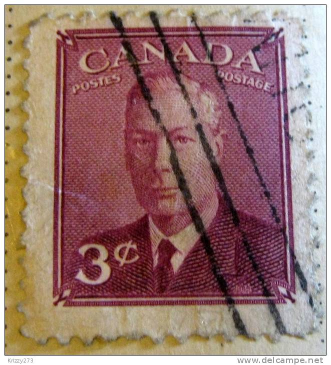 Canada 1949 King George VI 3c - Used - Oblitérés