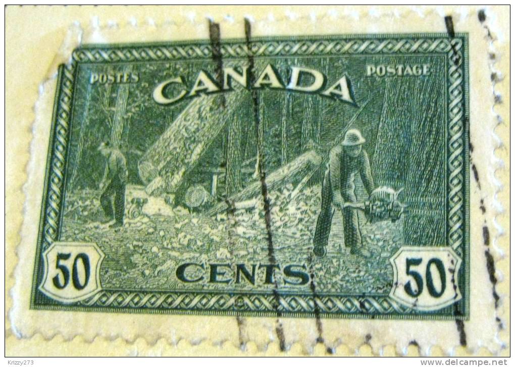 Canada 1946 Re-Convertion To Peace Time Lumbering In British Columbia 50c - Used - Used Stamps