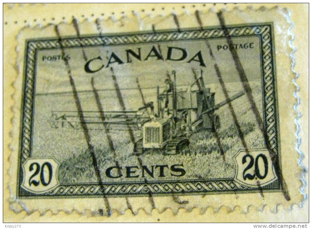 Canada 1946 Re-Convertion To Peace Time Combine Harvester 20c - Used - Oblitérés