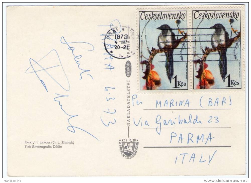 CZECH REPUBLIC - PRAHA/PRAG/PRAGUE DIFFERENT VIEWS / THEMATIC STAMPS-BIRDS - Tschechische Republik