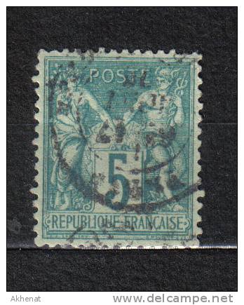 ENG31b - FRANCIA 1876, 5 Cent N. 64used : N Sotto La B - 1876-1878 Sage (Type I)