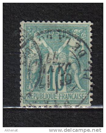 ENG31c - FRANCIA 1876, 10 Cent N. 65  Used : N Sotto La B - 1876-1878 Sage (Type I)