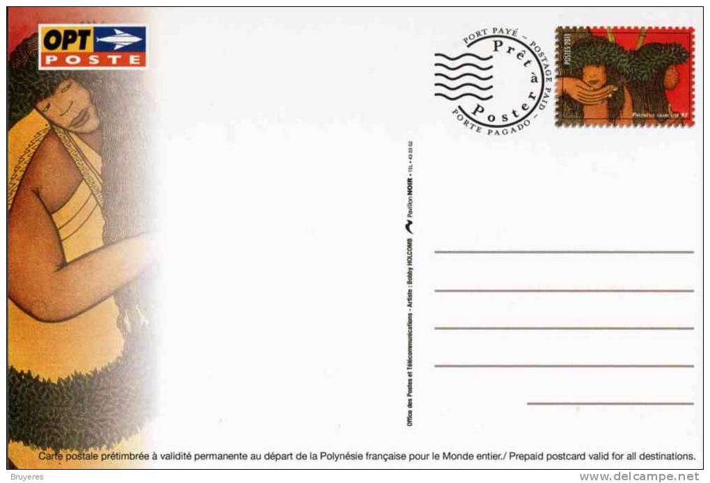 Entier Postal Sur CP Avec Timbre Et Illustration "Bobby Holcomb - Te Heiva ´Api - 1990" - Enteros Postales