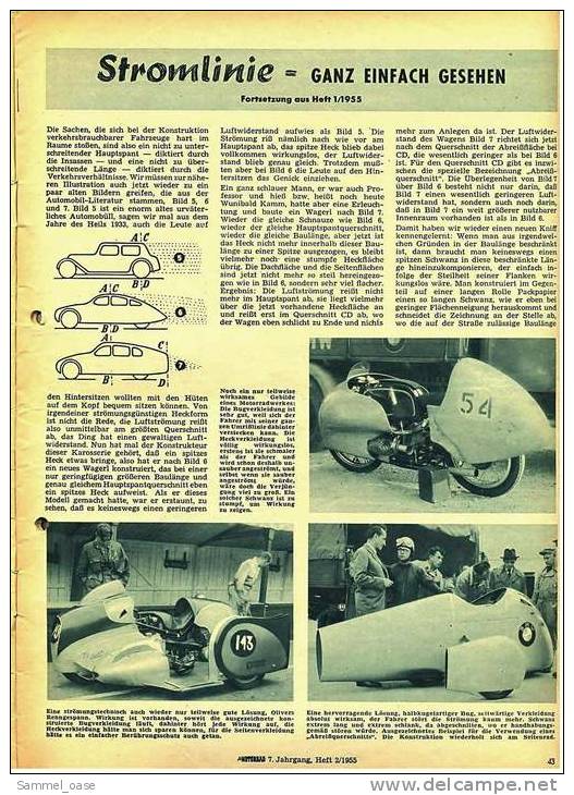 Zeitschrift  "Das Motorrad" 2 / 1955 Mit : Test : Maico-Taifun  ,  Stromlinien Ganz Einfach Gesehen - Automobile & Transport