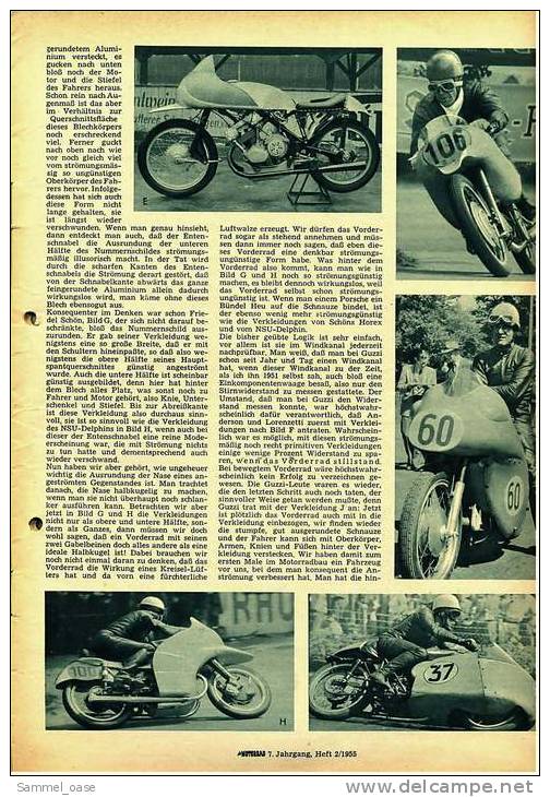 Zeitschrift  "Das Motorrad" 2 / 1955 Mit : Test : Maico-Taifun  ,  Stromlinien Ganz Einfach Gesehen - Cars & Transportation