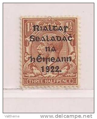 IRLANDE  ( EUIR - 5 )   1922    N° YVERT ET TELLIER  N° 3  N* - Ungebraucht