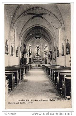 CPA 79 LOUBLANDE - Interieur De L Eglise - Celles-sur-Belle