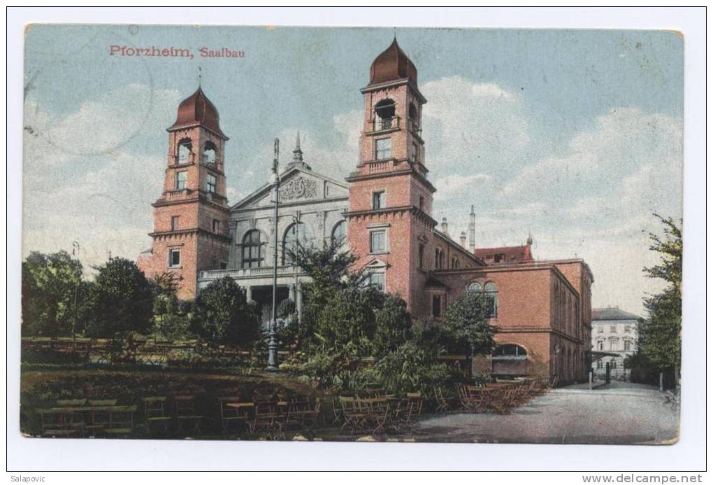 Pforzheim, Saalbau 1914  2 SCANS - Pforzheim