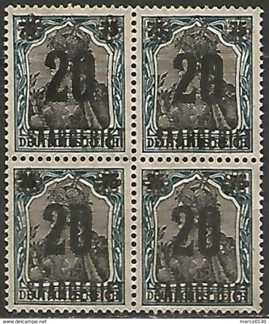 SARRE BLOC DE 4 DU N° 50 NEUF Sans Gomme - Unused Stamps