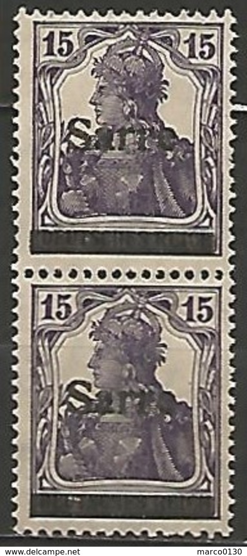 SARRE PAIRE DU N° 7 NEUF Sans Gomme - Unused Stamps