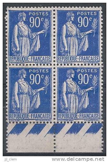 France N° 368 * Bloc X4 (BdF) - 1932-39 Peace