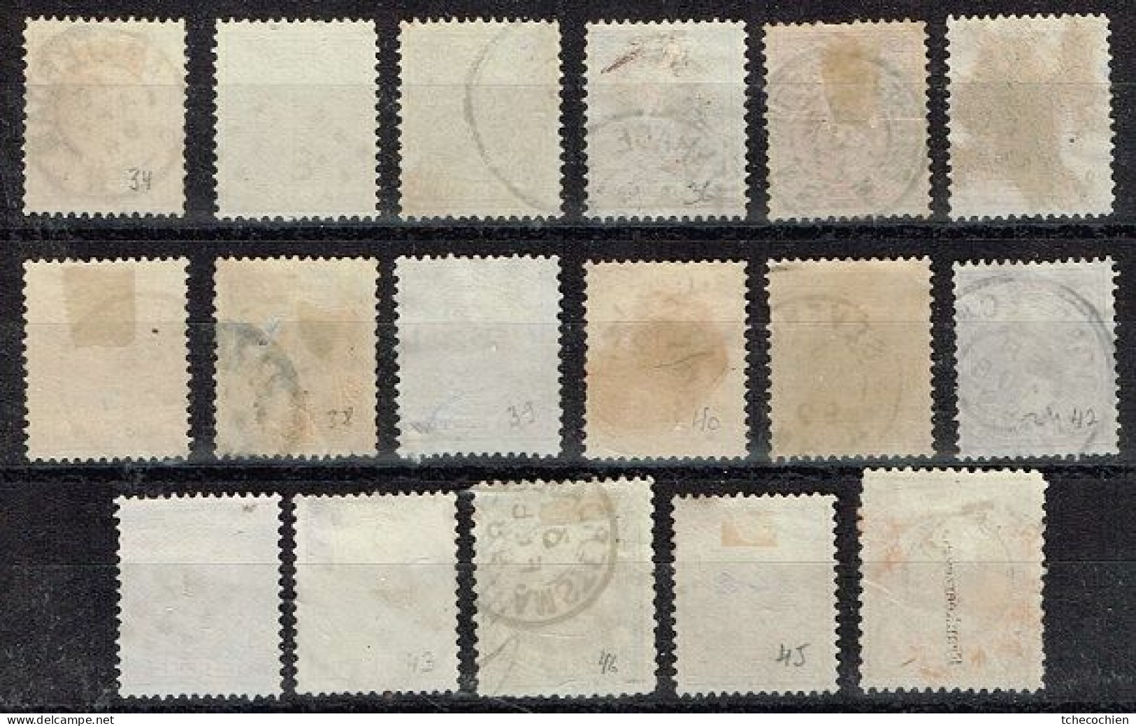 Pays-Bas - 1891 - Y&T N° 34 à 46, Oblitérés, + 35 A, 37 A, 37 B. - Used Stamps